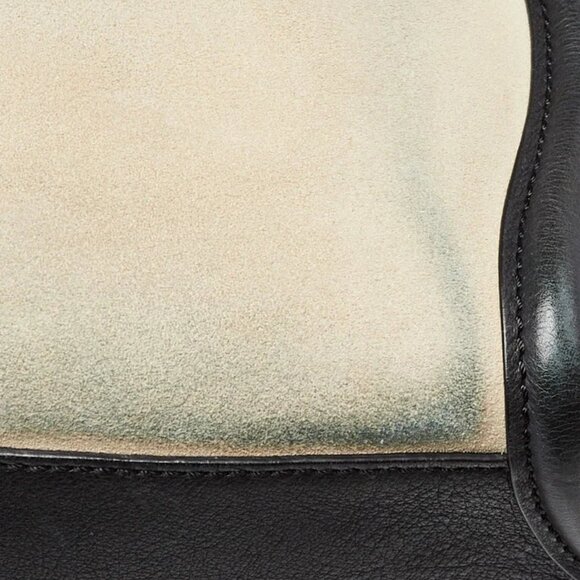 Celine Black Leather and Beige Nubuck Medium Luggage Shopper Tote Bag - Picture 6 of 12